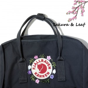 Fjallraven Kanken Classic –  Graphite / Sakura and Leaf 